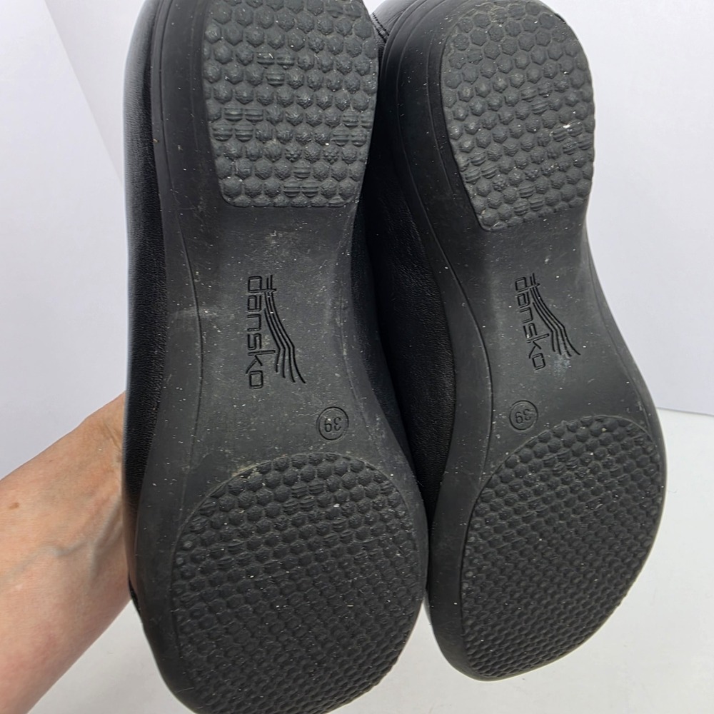 Dansko Black Clogs Leather Upper/Lining Size 8.5/39 - Picture 8 of 9